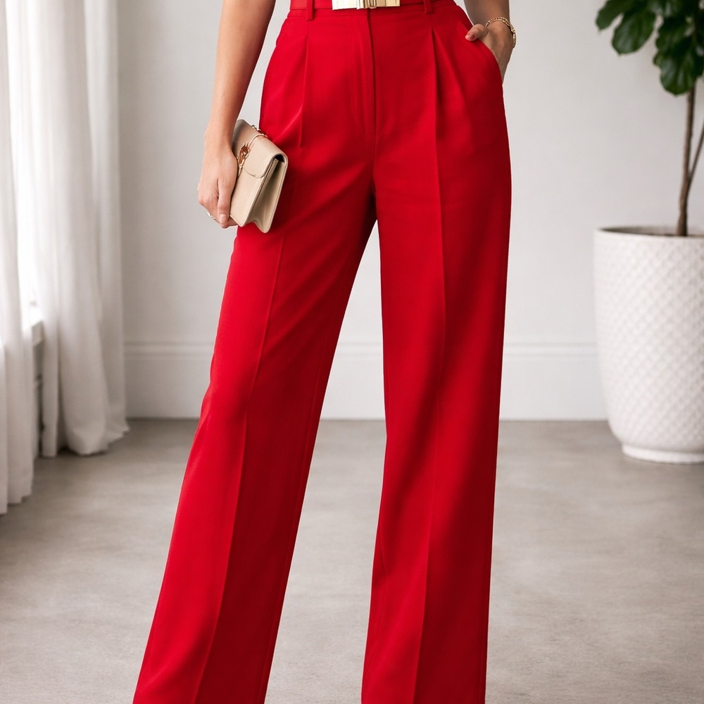 Stacy Adams Crimson Red Dress Pants